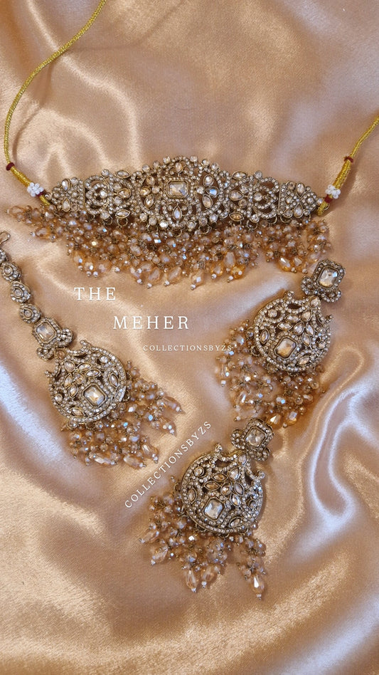 M E H E R - Indian Choker Set - GOLD