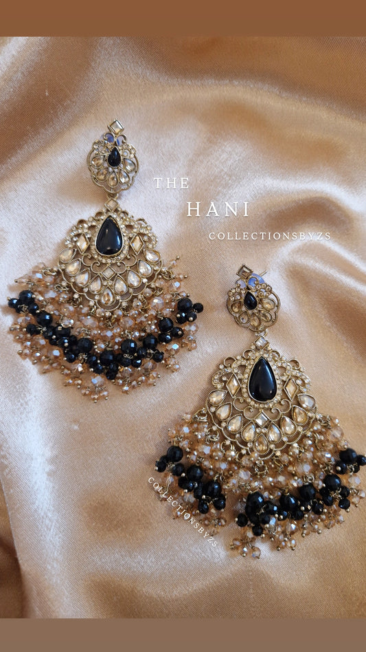 H A N I - Oversized Earrings- BLACK