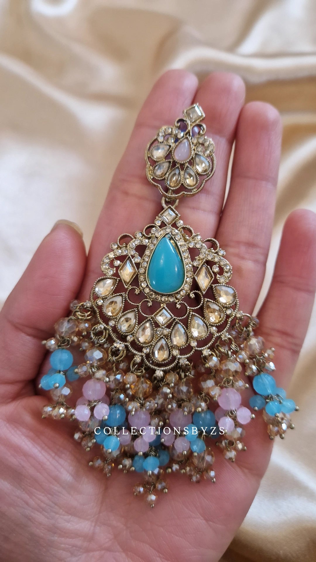 HANI - Oversized Earrings- POWDER PINK & BLUE