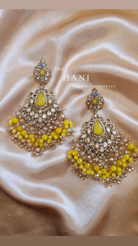 H A N I - Oversized Earrings- YELLOW