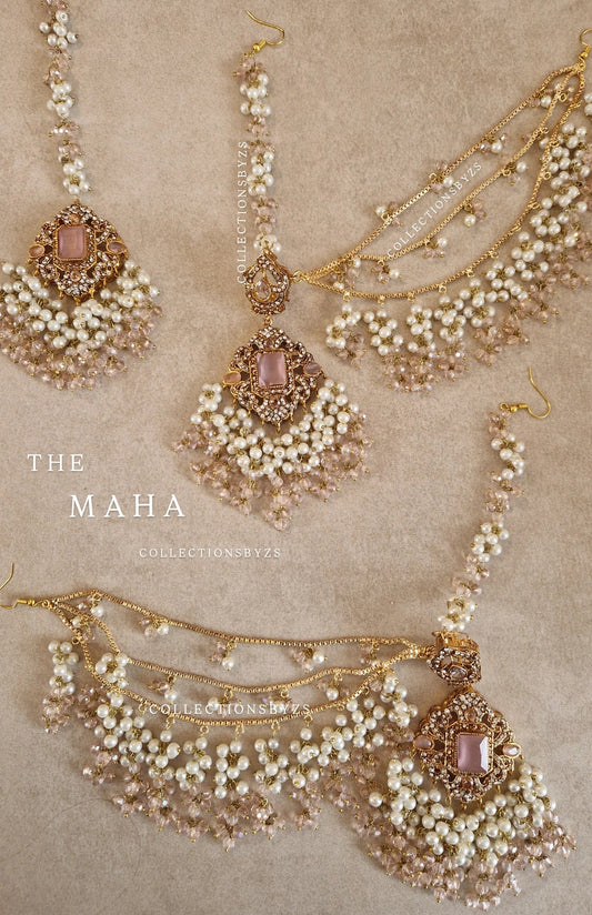 MAHA - Very oversized Pakistani Earrings and Tikka Set