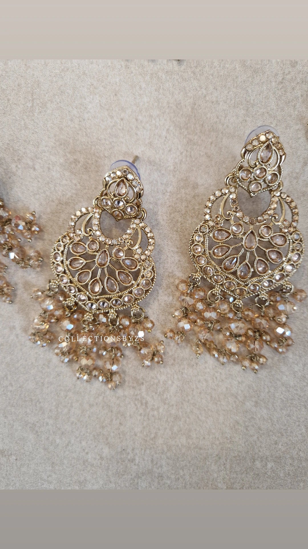 SADAF - Full Gold elegant Indian AD Jewellery Set