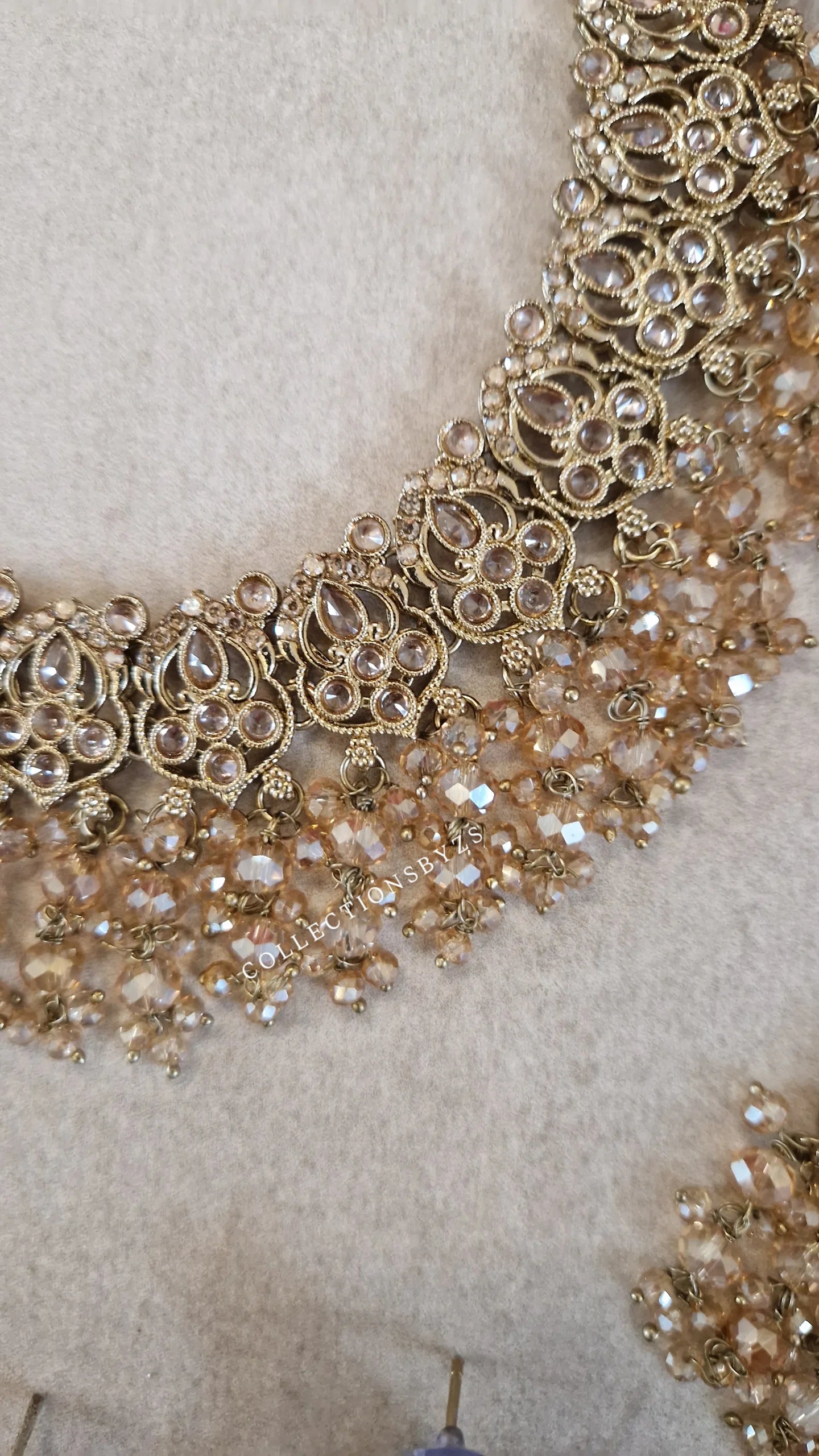 SADAF - Full Gold elegant Indian AD Jewellery Set