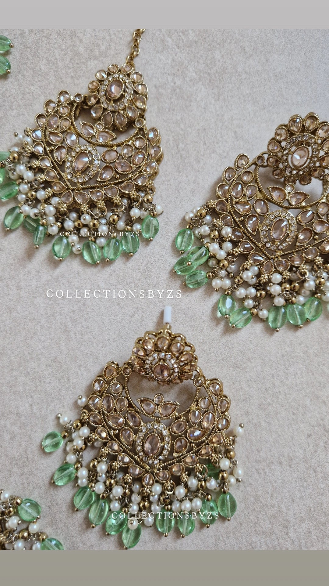 DANA -  Stunning Indian Jewellery Set- Light Green