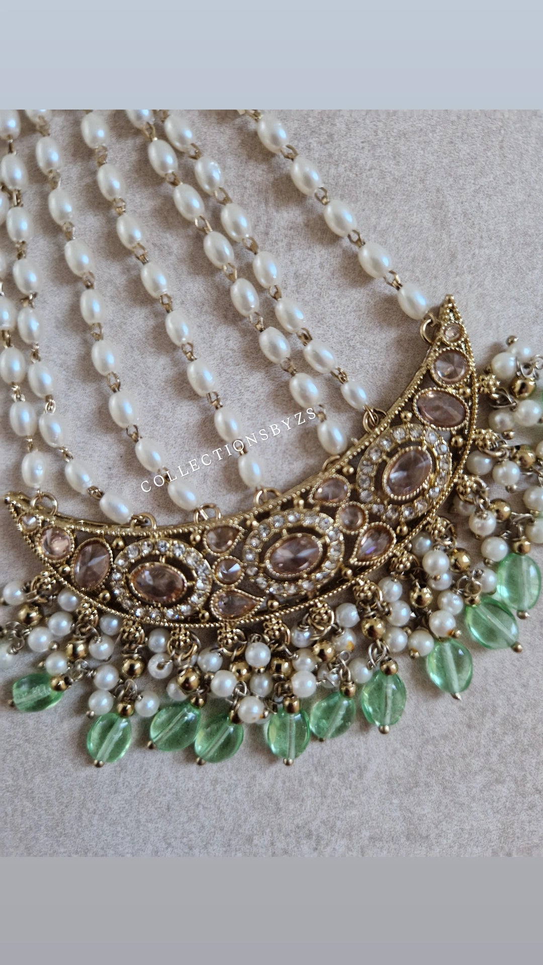 DANA -  Stunning Indian Jewellery Set- Light Green