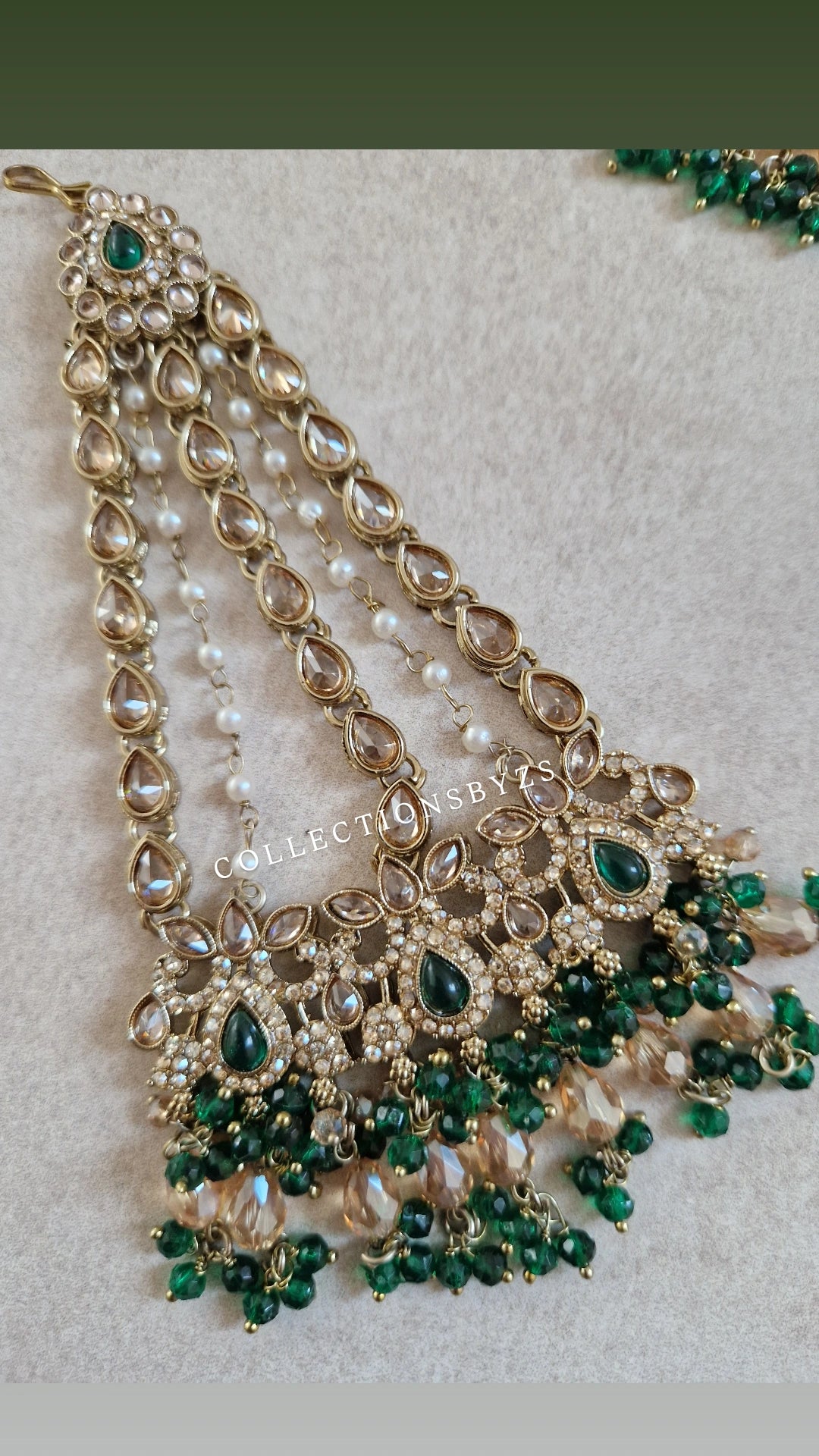 ASIYA- Dark Green Indian Party Wear Set - 4 piece