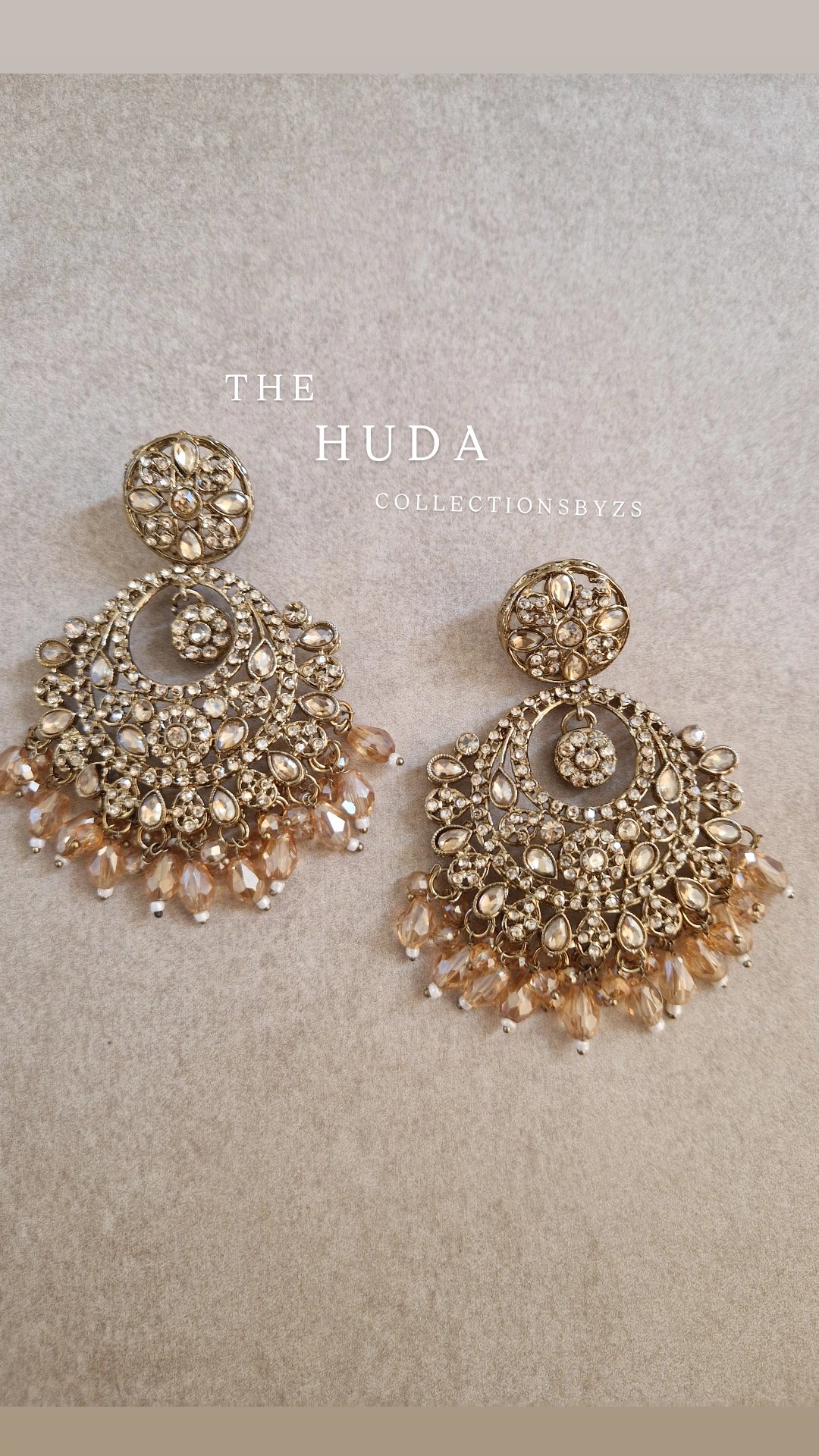 HUDA  - Indian Desi Earrings Value - GOLD