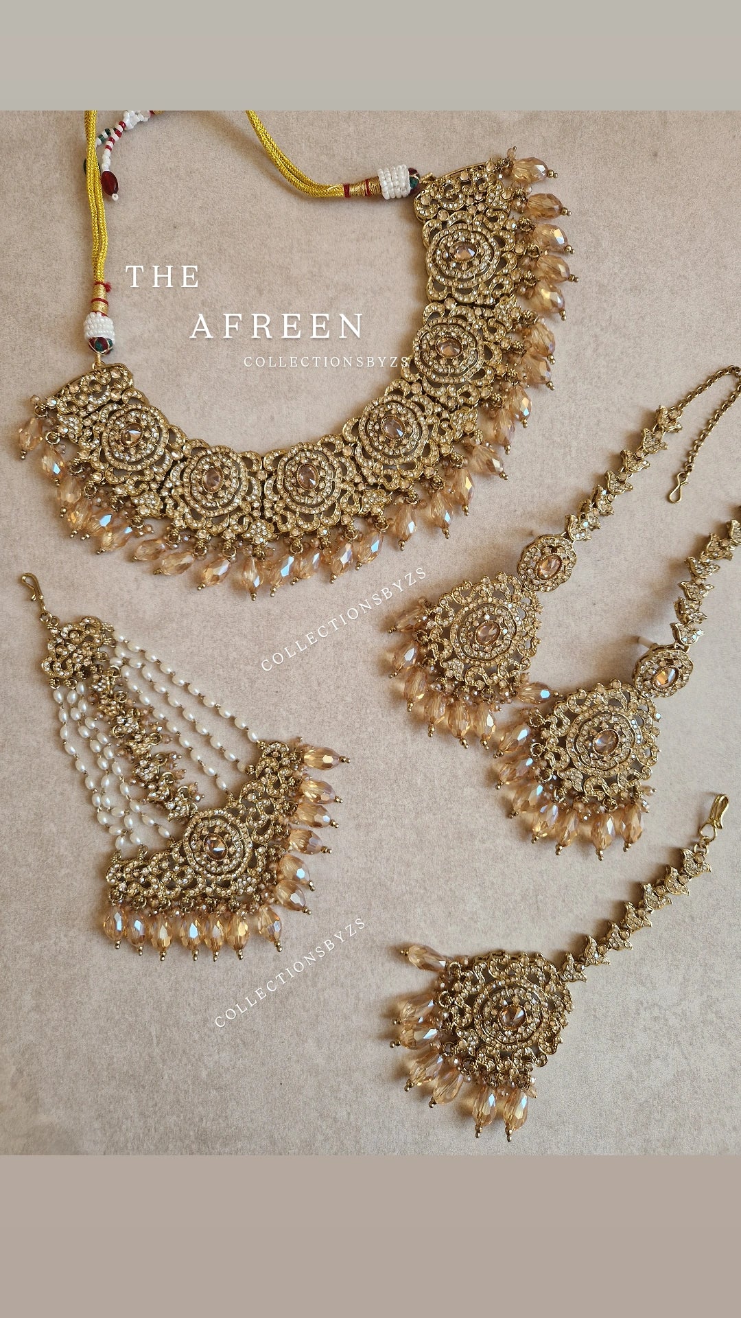 AFREEN - Beautiful 4 piece Indian Set- Double Gold.