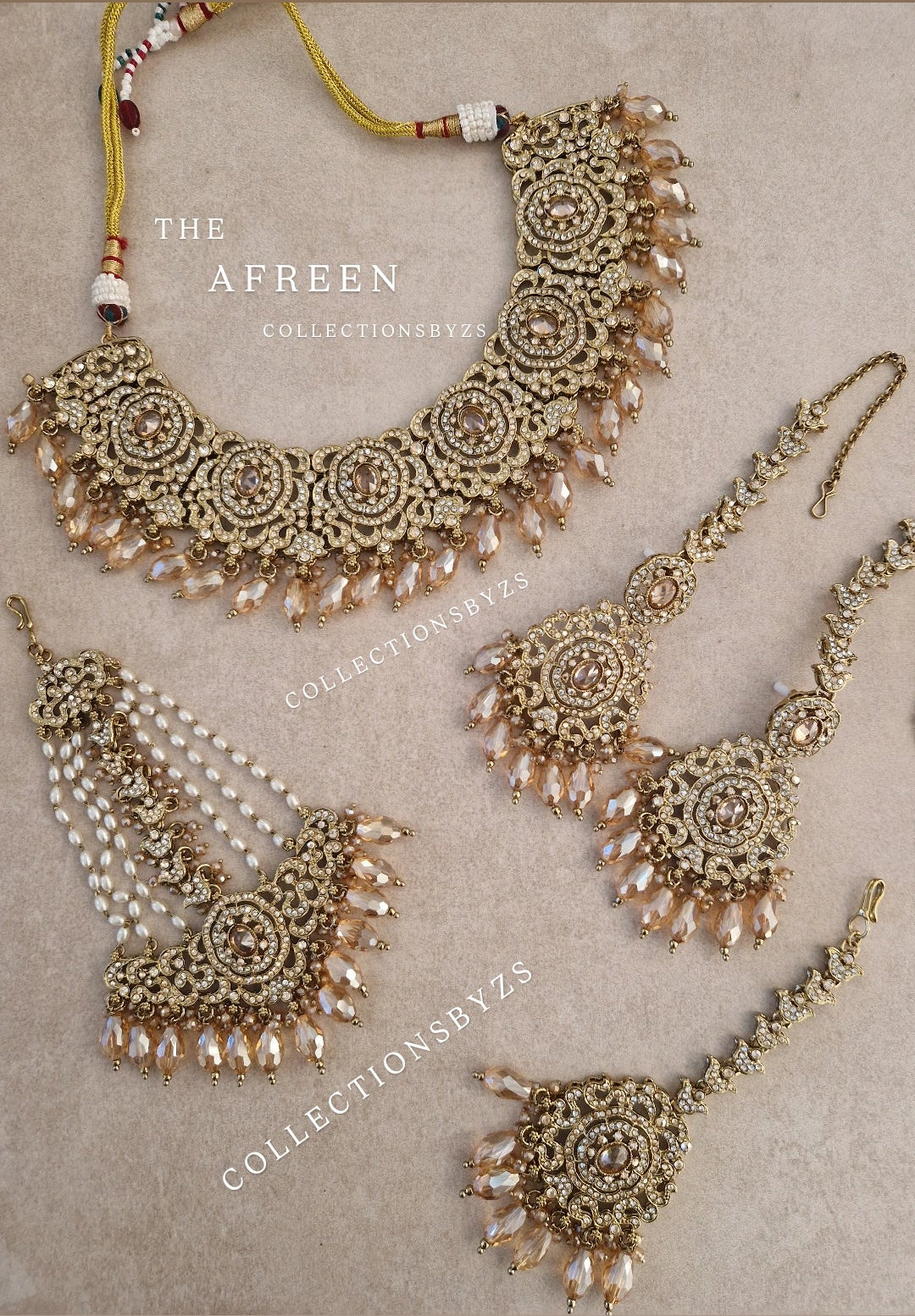 AFREEN - Beautiful 4 piece Indian Set- Double Gold.