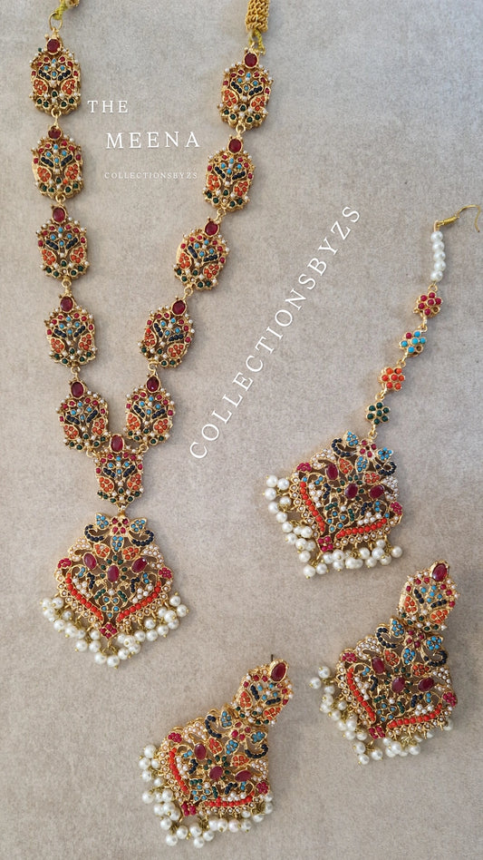 MEENA - Nauratan Mala Pakistani Jewellery Set