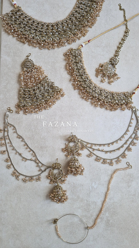 FAZANA - Beautiful Full Indian Bridal Jewellery Set- GOLD