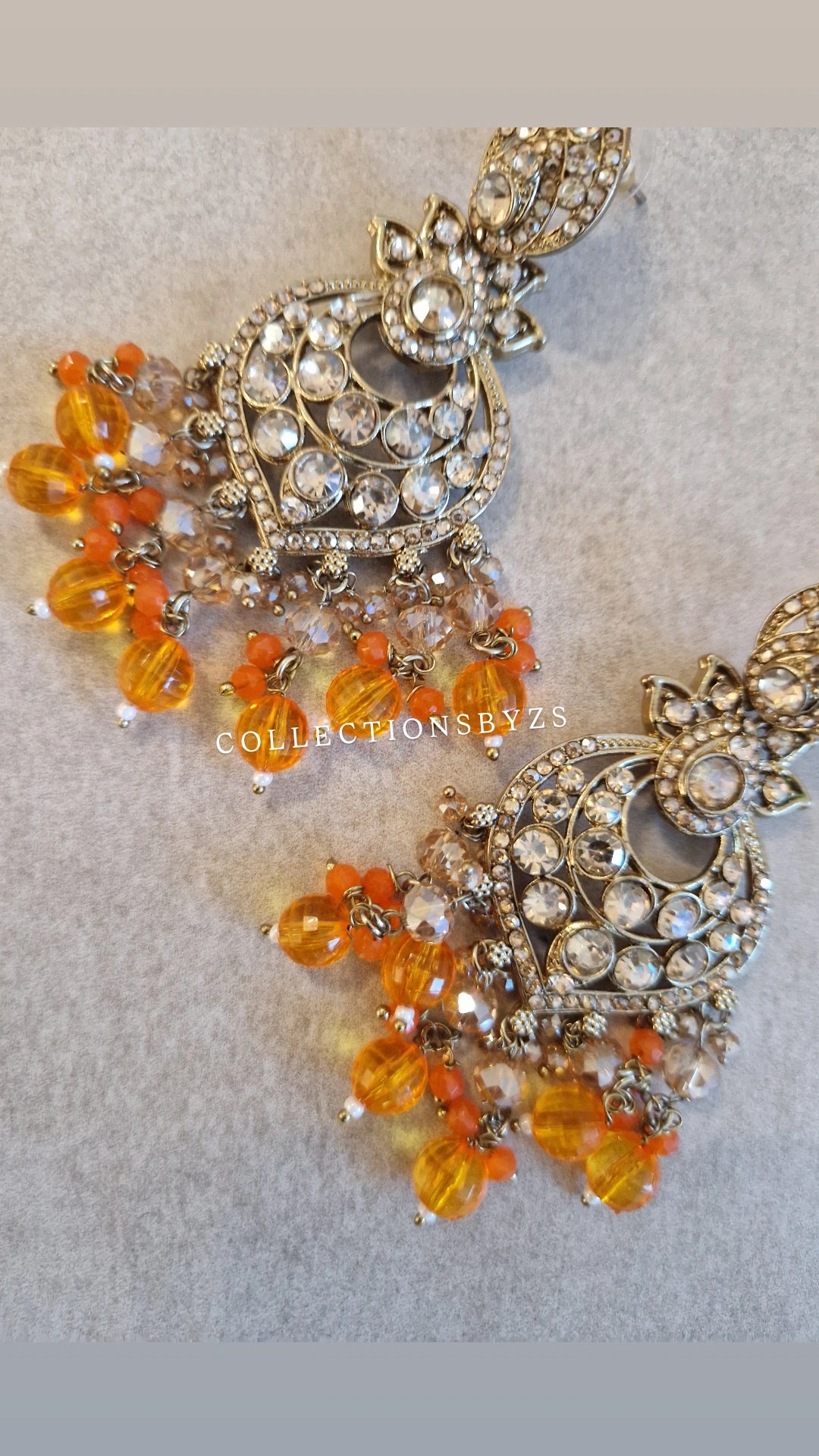JAMEELA - IMPERFECT- Read description - Indian Party Wear Set - ORANGE