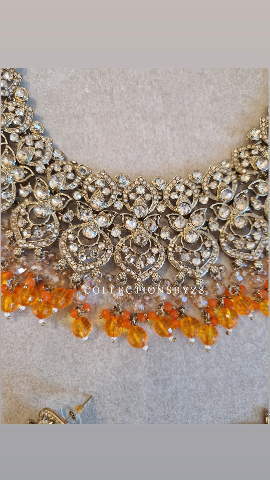 JAMEELA - IMPERFECT- Read description - Indian Party Wear Set - ORANGE