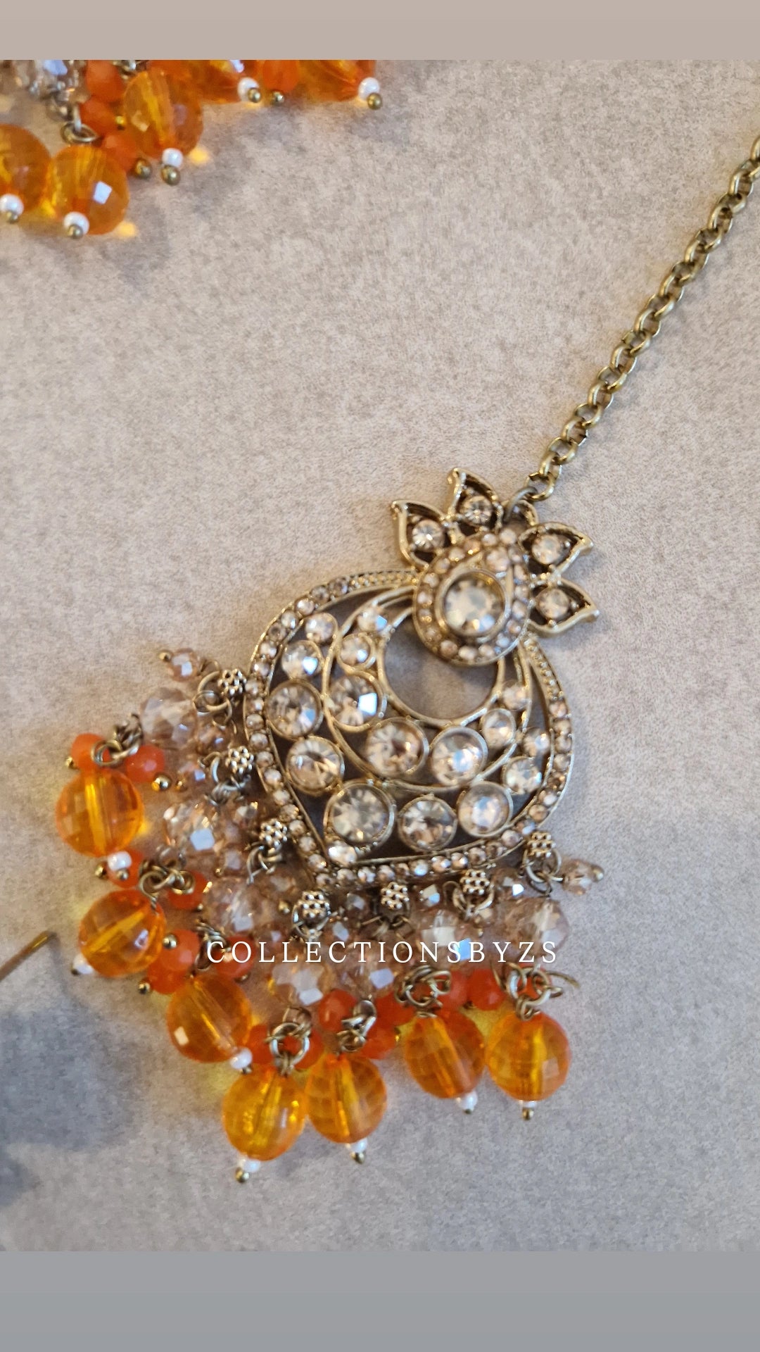 JAMEELA - IMPERFECT- Read description - Indian Party Wear Set - ORANGE