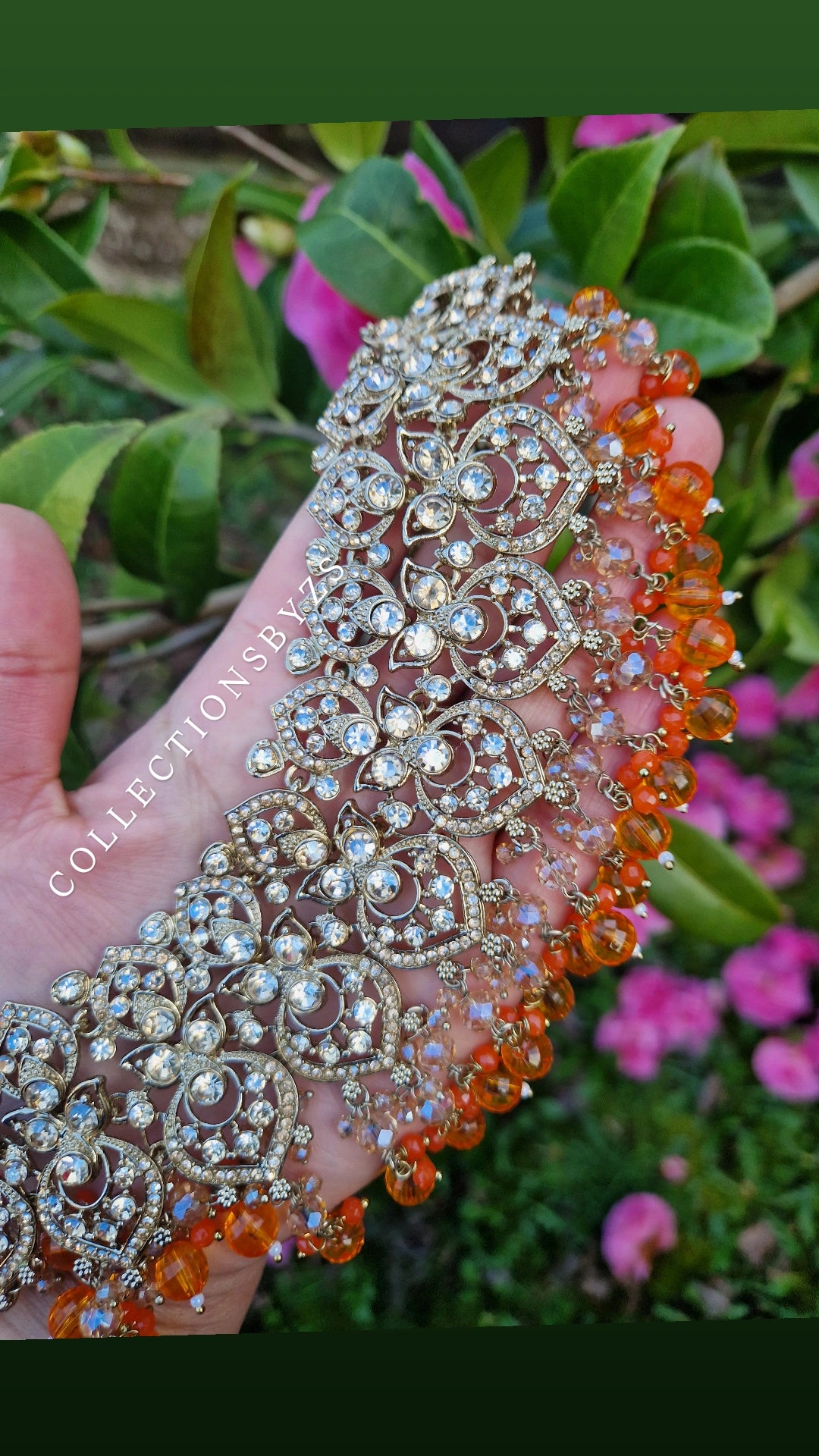 JAMEELA - IMPERFECT- Read description - Indian Party Wear Set - ORANGE