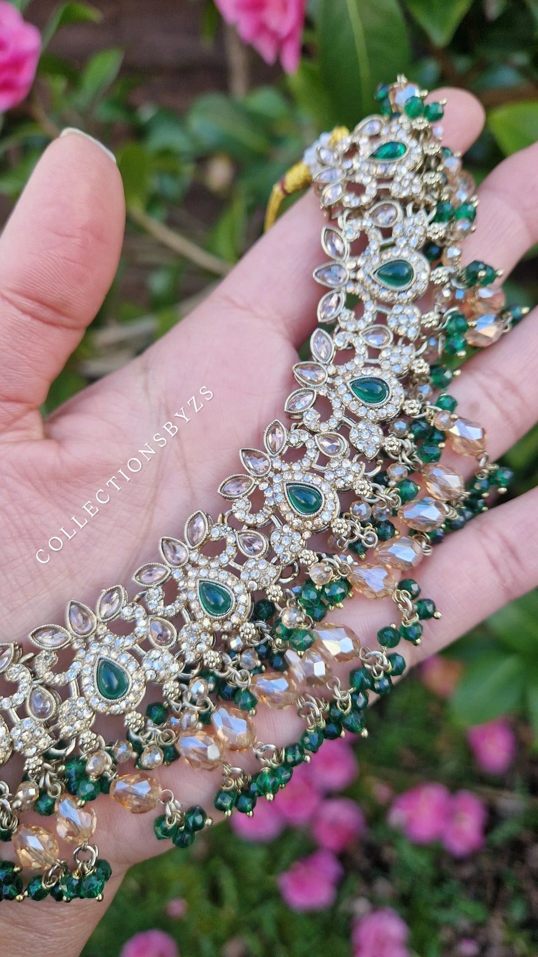 ASIYA- Dark Green Indian Party Wear Set - 4 piece
