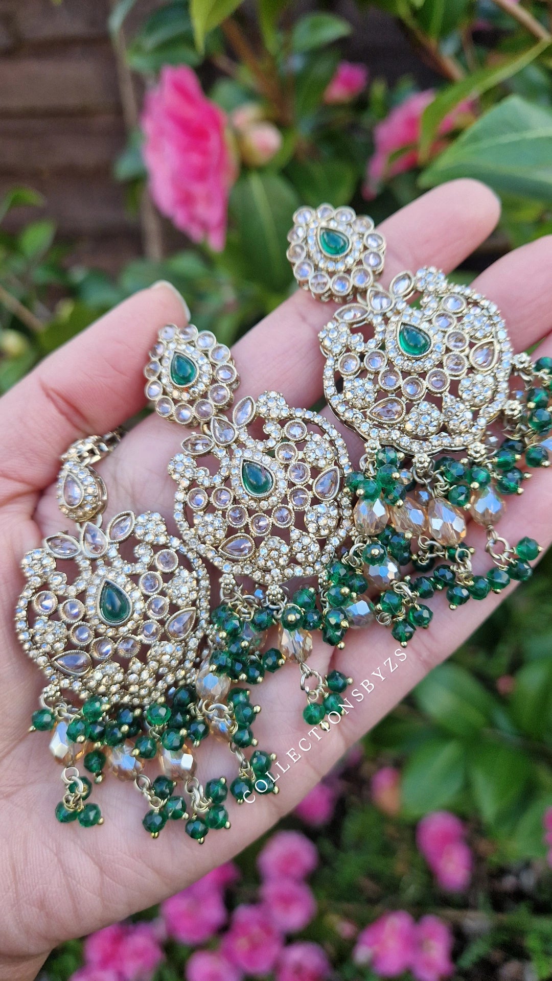 ASIYA- Dark Green Indian Party Wear Set - 4 piece