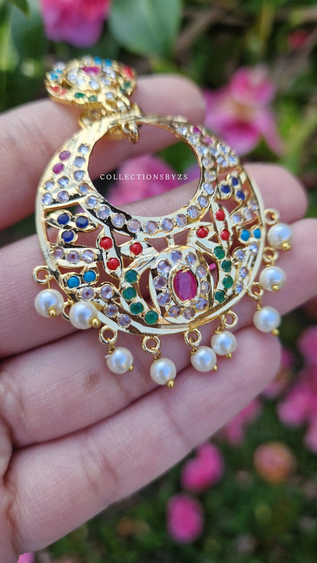 YUSRA - *Premium* range - Multicoloured Hyderabadi Jadu Mala and Earrings Set