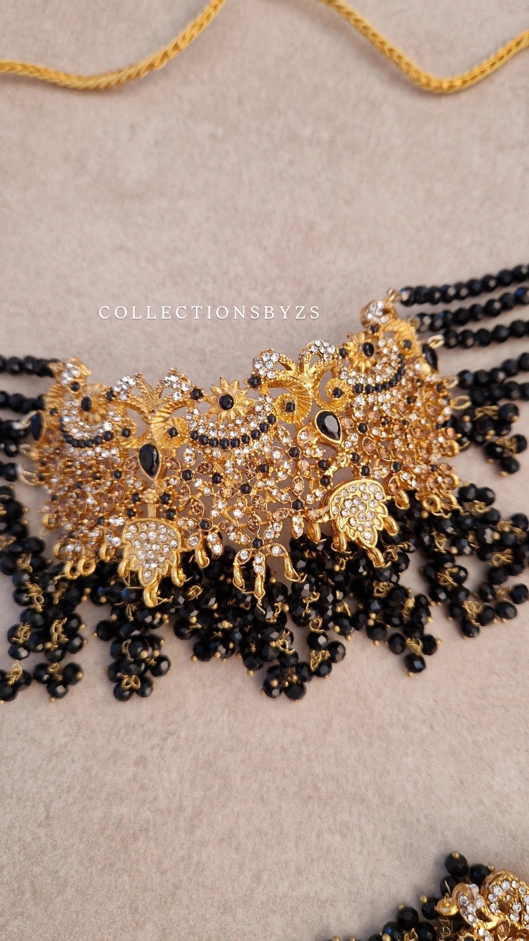 MISBAH  - Black Pakistani Jewellery Set