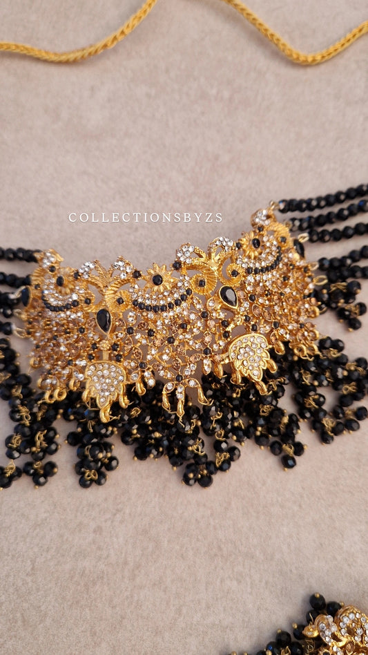 MISBAH  - Black Pakistani Jewellery Set