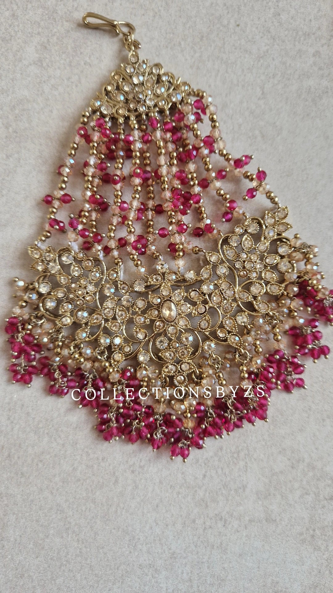 AMELIA-  Bridal/Semi Bridal Indian Jewellery set - BOLD PINK
