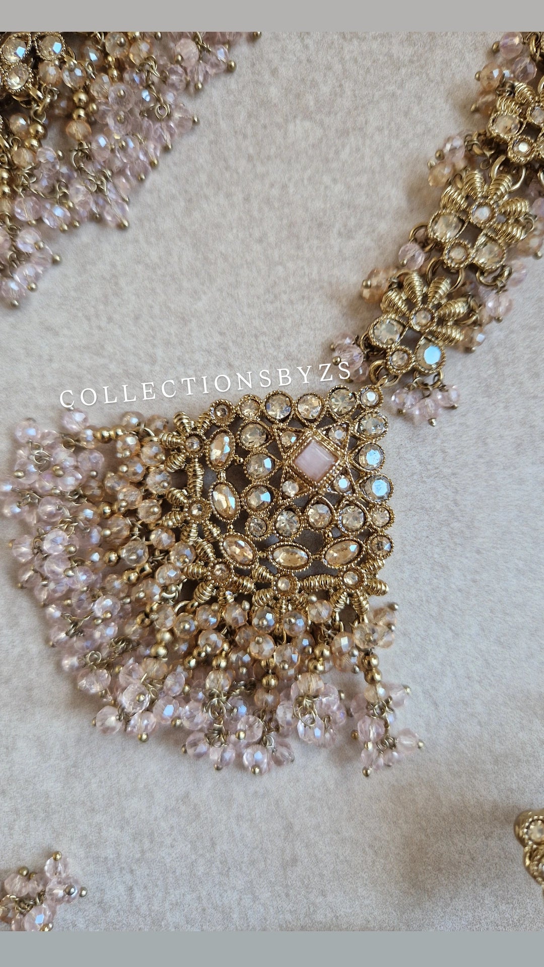 AMELIA-  Bridal/Semi Bridal Indian Jewellery set - BABY PINK