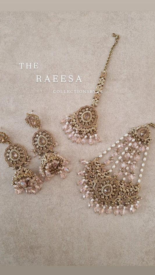 RAEESA - Earring, Tikka Passa - Baby Pink