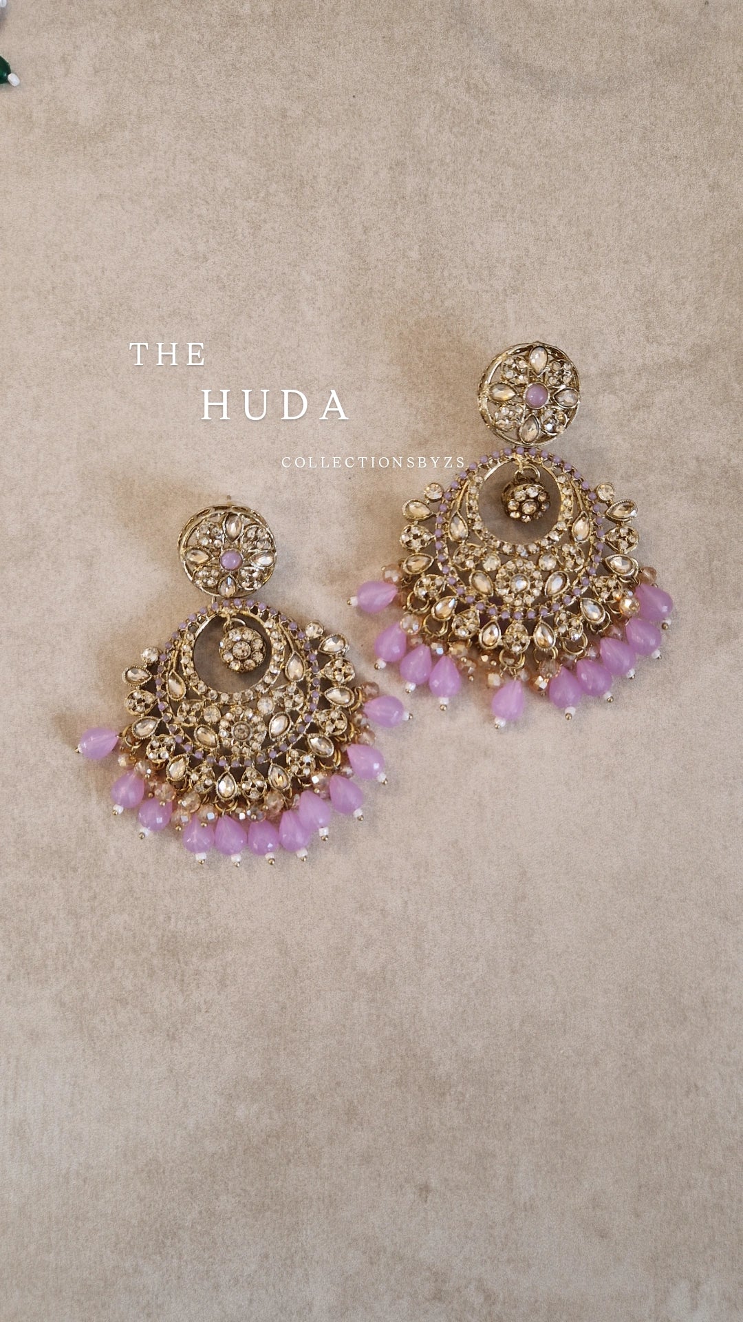 HUDA- Indian Desi Earrings Value - LILAC