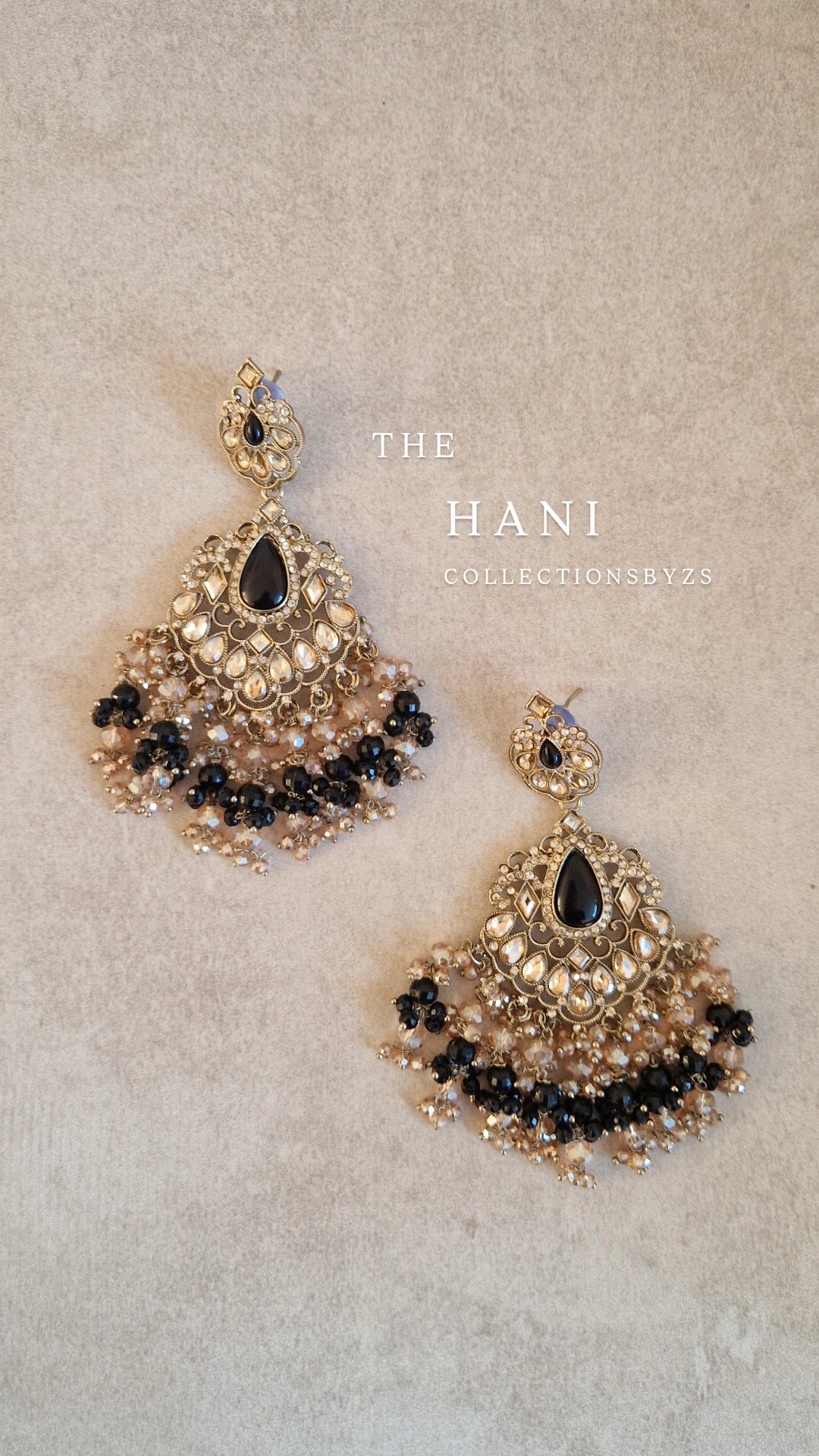 HANI - Oversized Earrings- BLACK