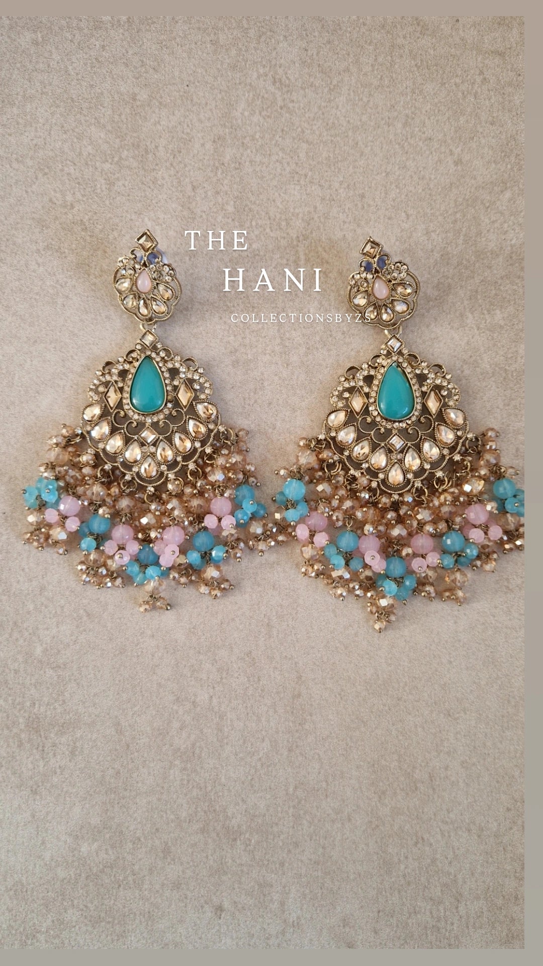 HANI - Oversized Earrings- POWDER PINK & BLUE