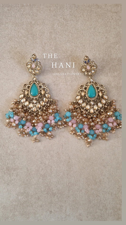HANI - Oversized Earrings- POWDER PINK & BLUE