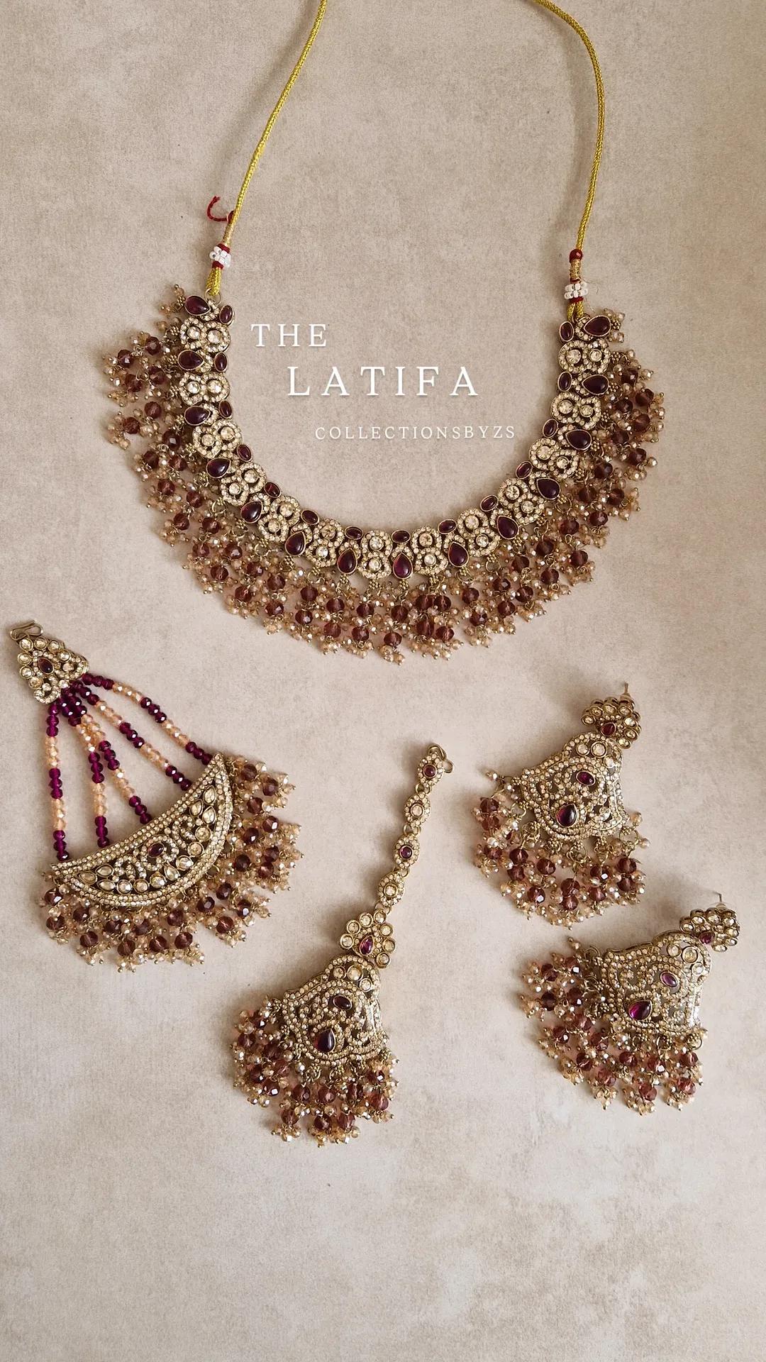 LATIFA -Indian Jewellery Party Wear Set- Plum