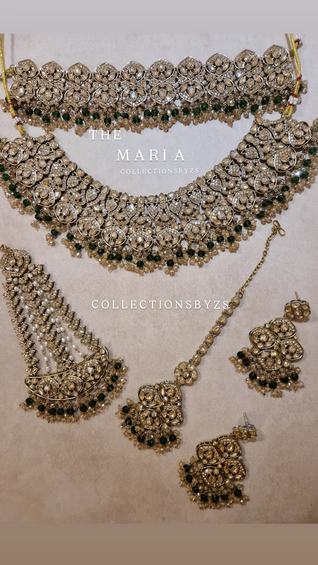 MARIA -  Indian Bridal/Semi Bridal Party Wear Set -  DARK GREEN