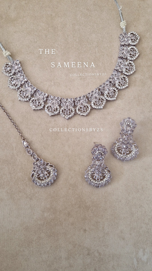 SAMEENA: Small/Mini Silver Jewellery Set