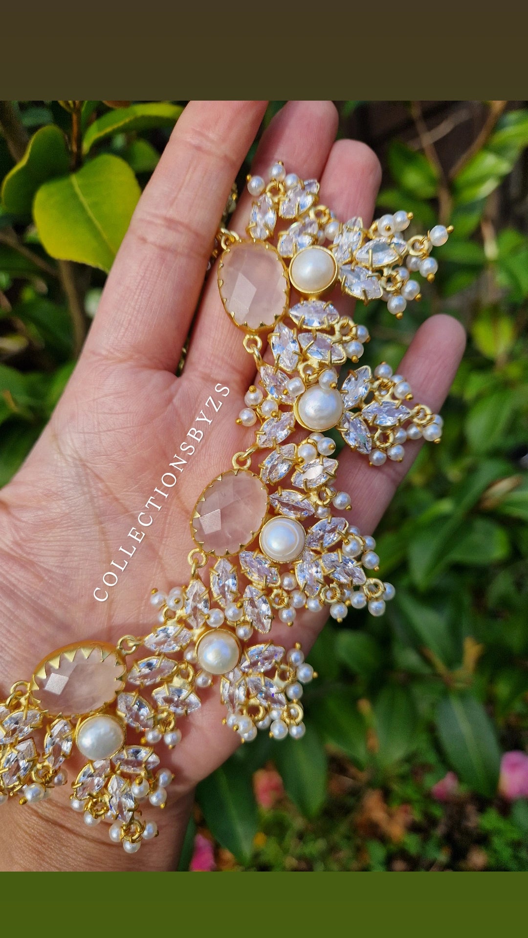 JEMIMA- Elegant, Luxury Rose Quartz Necklace Set