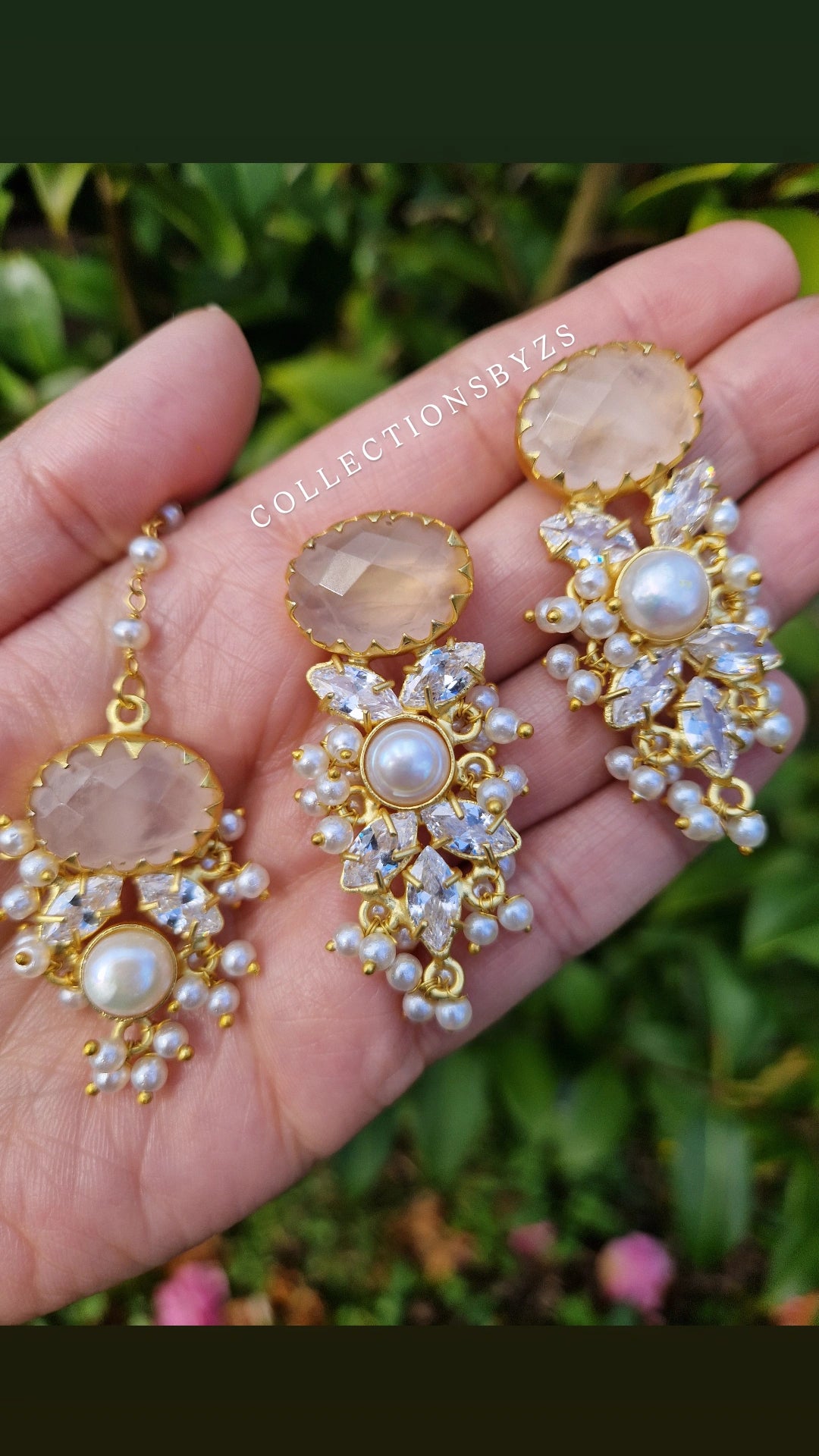 JEMIMA- Elegant, Luxury Rose Quartz Necklace Set