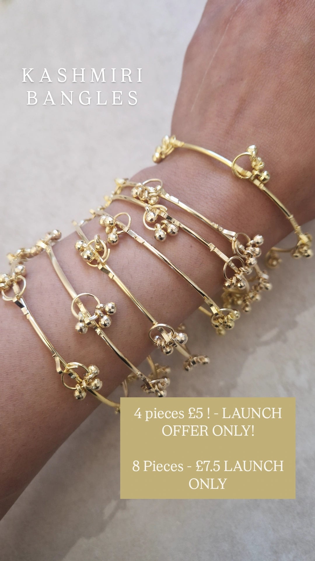 KASHMIRI Bangles - SIZE 2.4  8 bangles