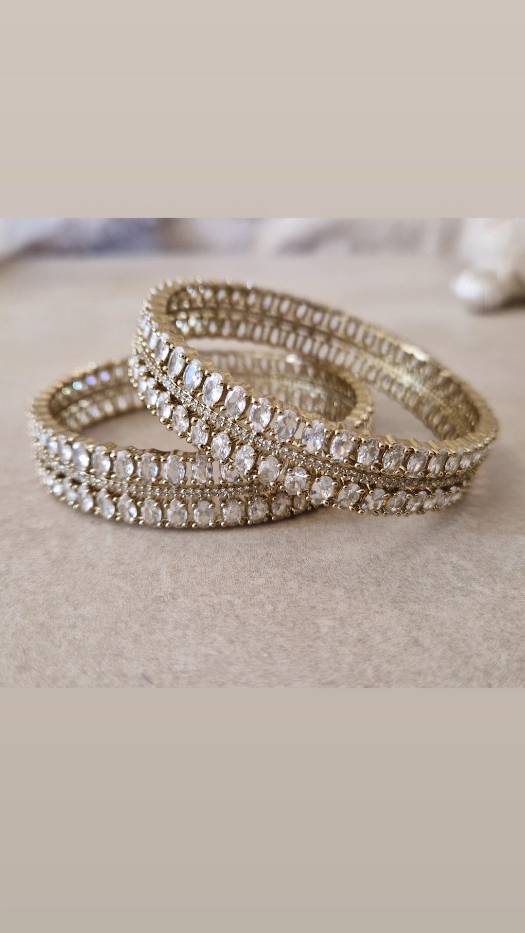 RITA - Luxury Silver American Diamond Bangles