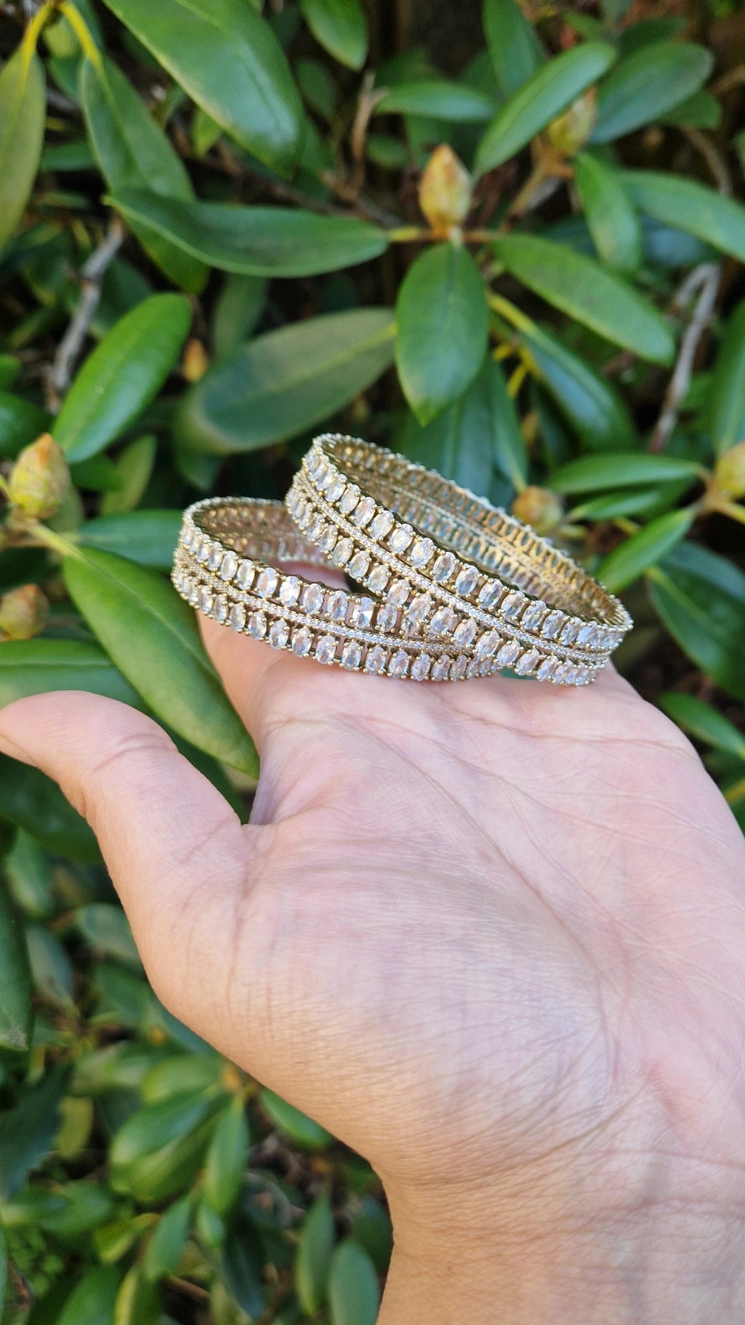 RITA - Luxury Silver American Diamond Bangles
