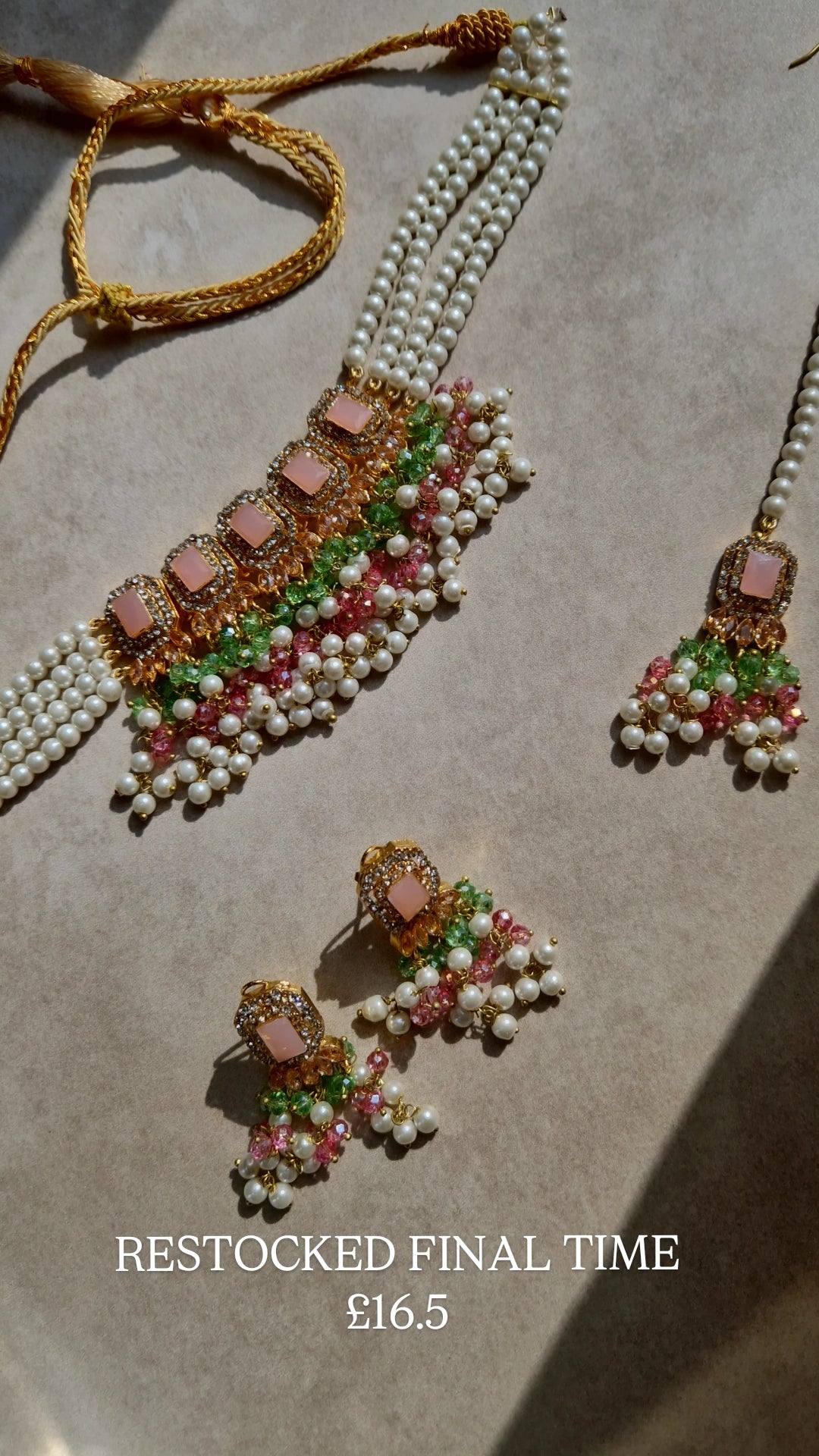 ABEEHA- Mini choker Set- Powder pink
