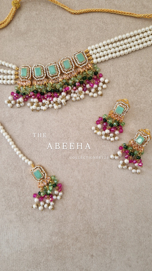 ABEEHA- Mini choker Set- Multicoloured