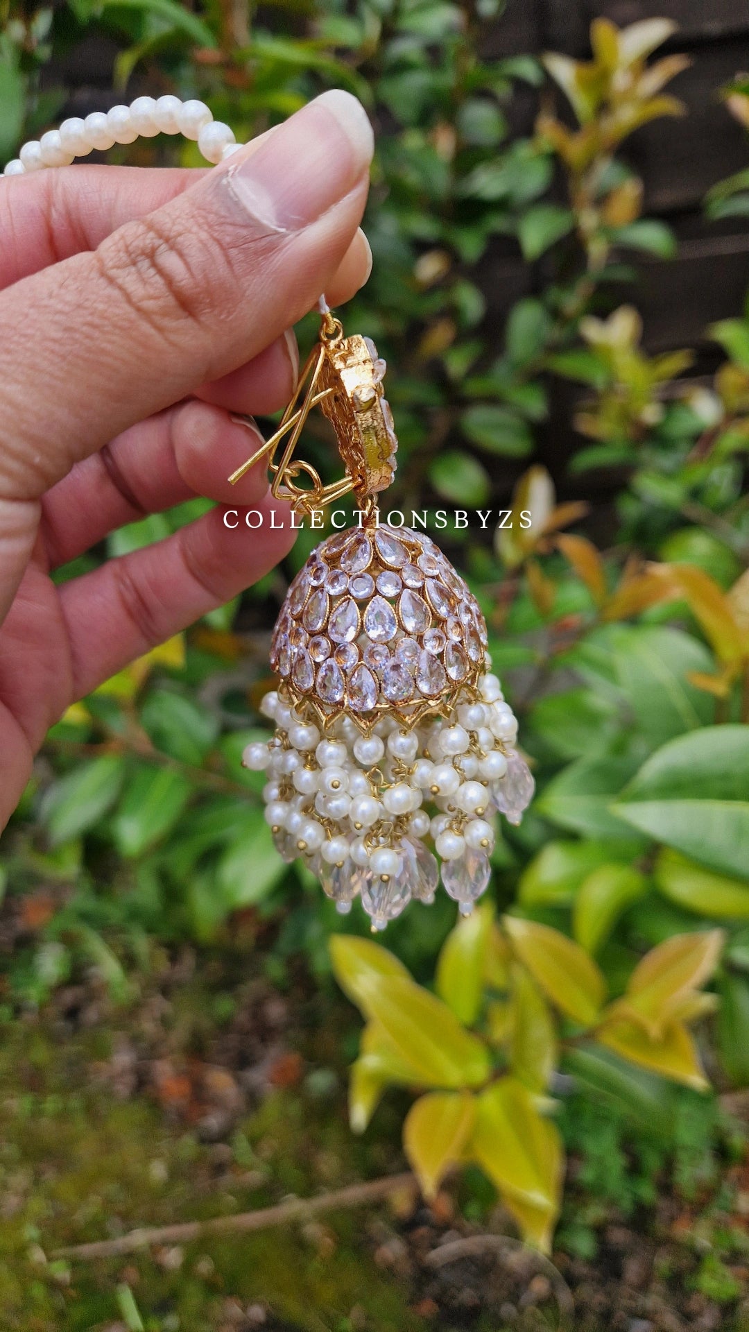 KARIM - Bridal/Semi Bridal Necklace, Earrings, Tikka & Jhumar - Light Pink and pearl