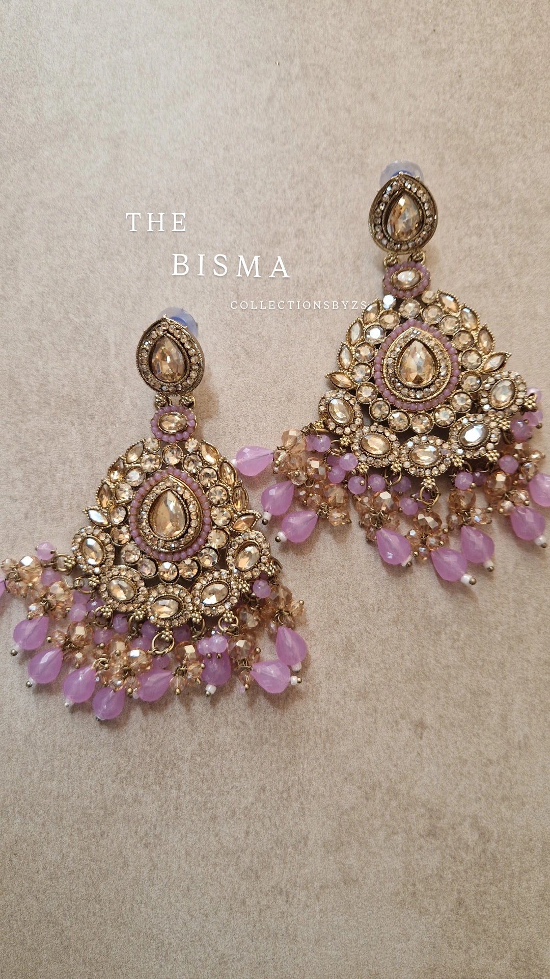 BISMA - Indian Earrings - Lilac