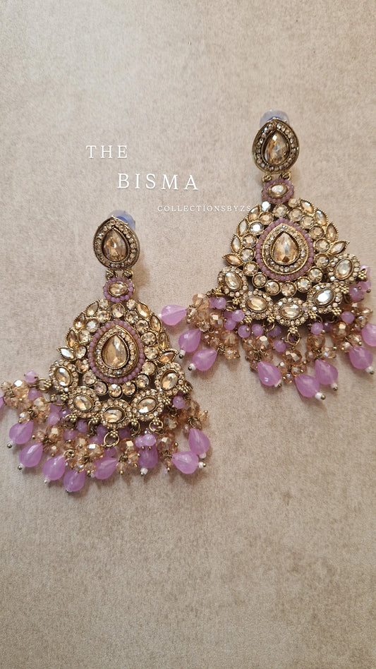 BISMA - Indian Earrings - Lilac