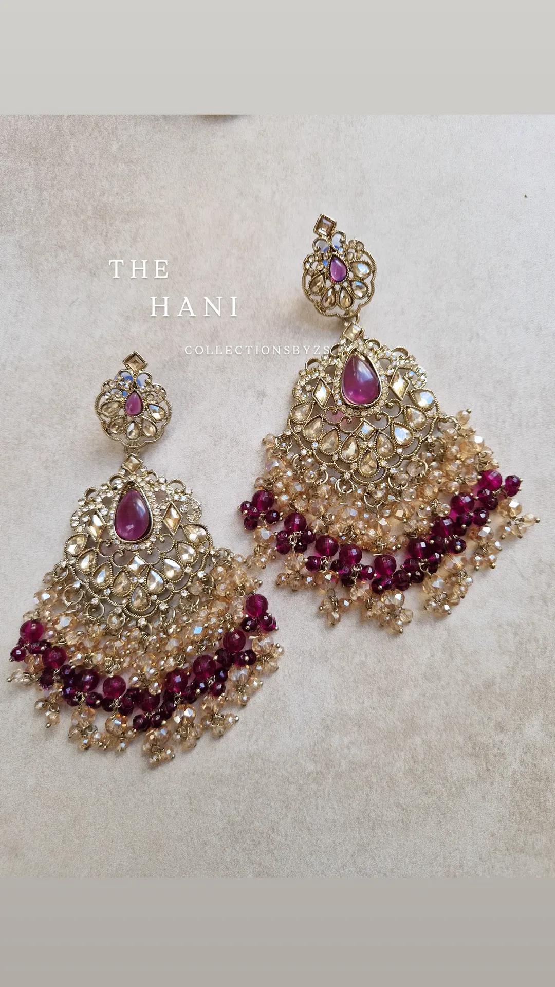 HANI - Oversized Earrings- PLUM
