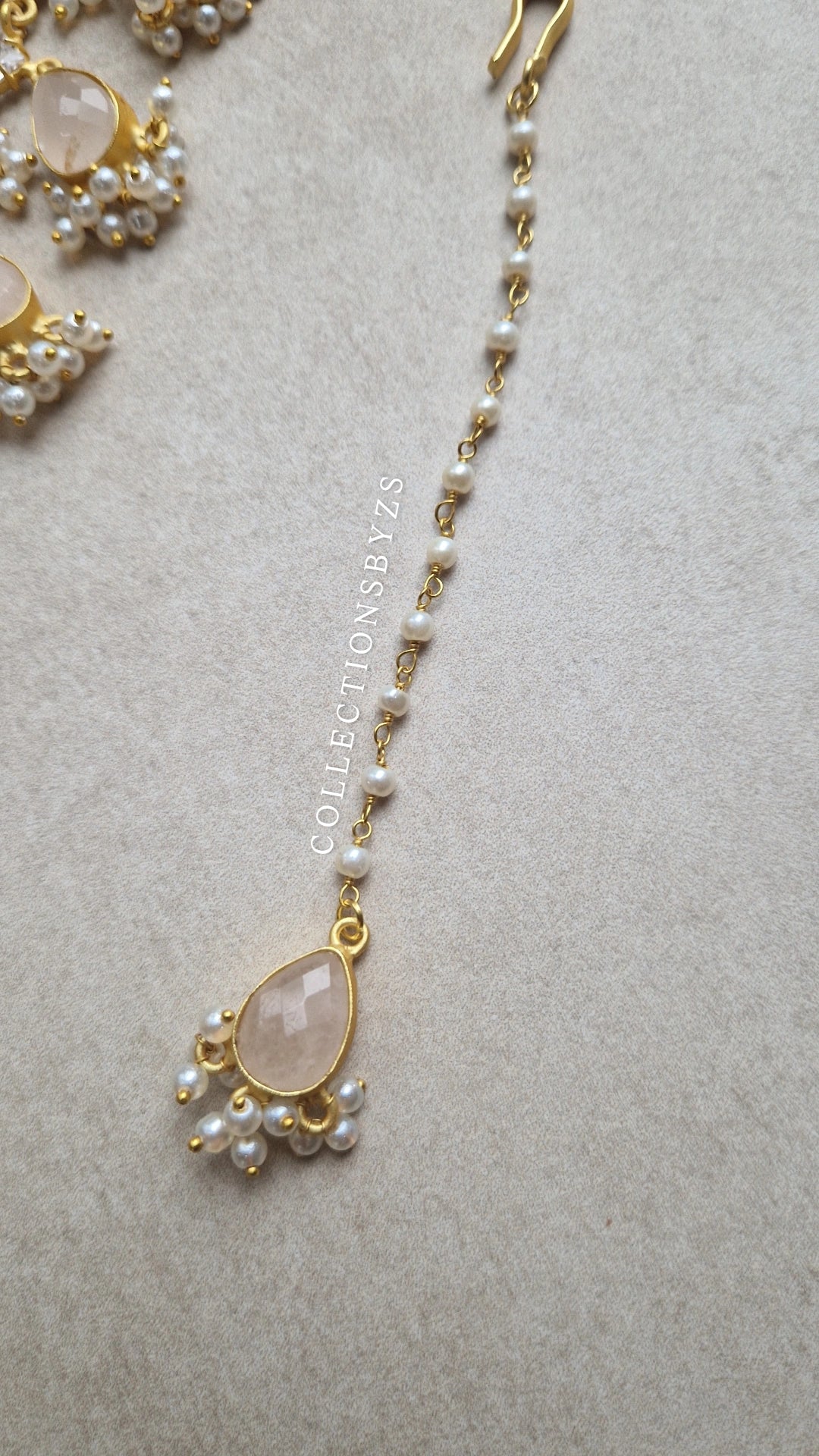 SOFIA- VERY Small, Beautiful Elegant Premium, Mother of Pearl & Rose Quartz