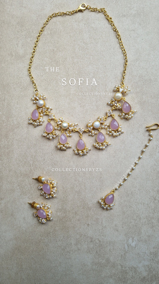 SOFIA- VERY Small, Beautiful Elegant Premium, Mother of Pearl & Lilac