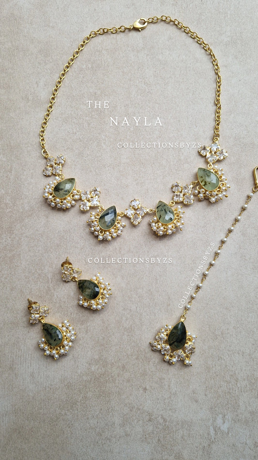 NYLA- Small, Beautiful Elegant Premium Mother of Pearl & SAGE
