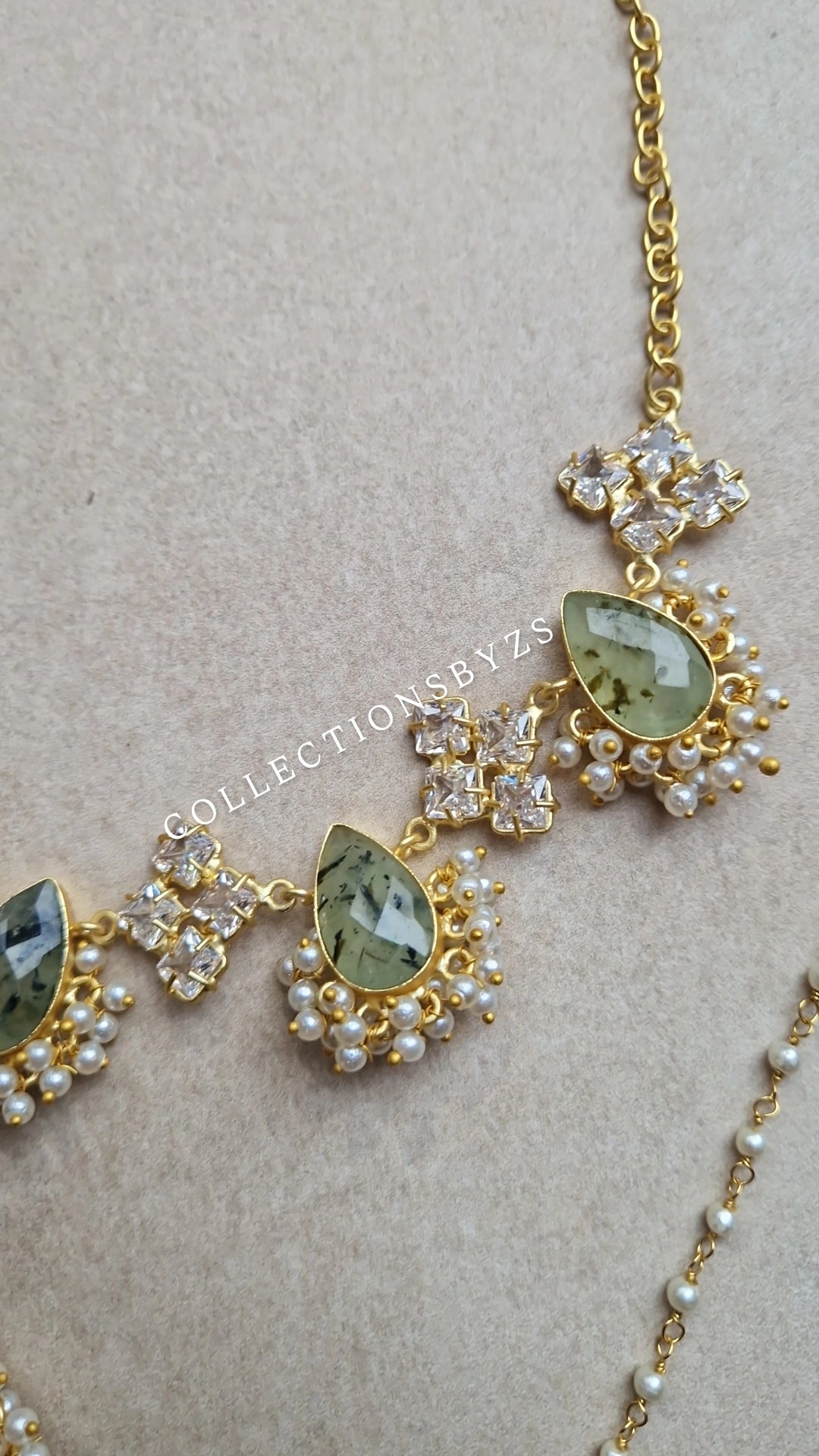 NYLA- Small, Beautiful Elegant Premium Mother of Pearl & SAGE