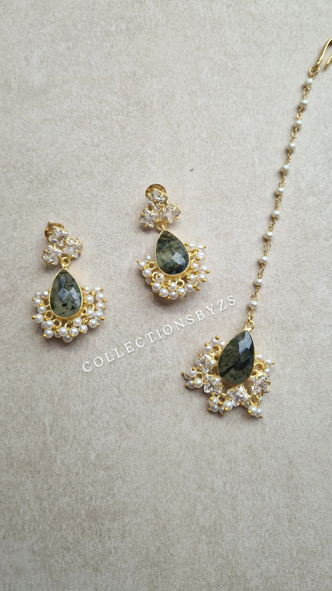 NYLA- Small, Beautiful Elegant Premium Mother of Pearl & SAGE